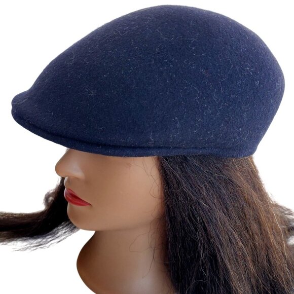 Vintage Flat Cap Failsworth Hat Navy Blue Made in Britain Showerproof NWOT 70s - Picture 1 of 8